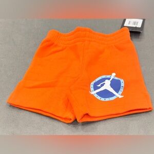 New JORDAN Nike Toddler Jumpman Boys Flight Player Fleece Orange Logo S…